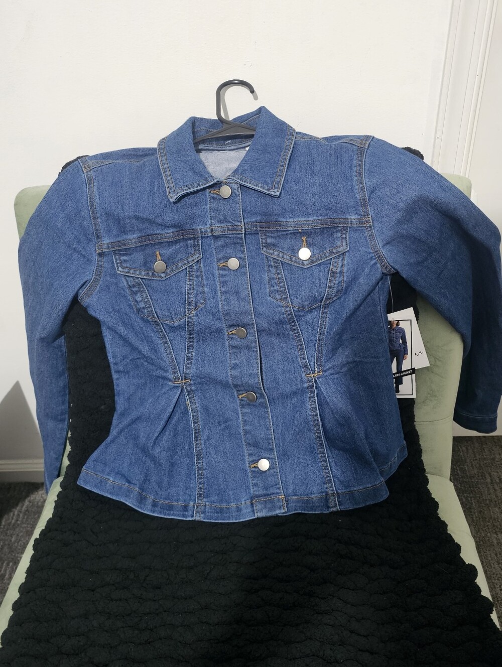 Brand new with tags Love, Fire Juniors denim jacket, size Medium.